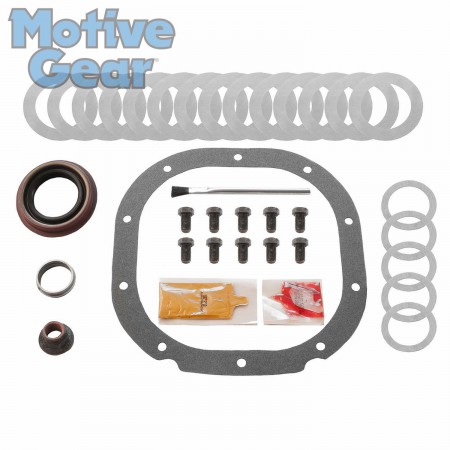 Incl. Pinion-Carrier Shims/Pinion Nut/Ring Gear Bolts/Gear Marking Compound/Pinion Seal/Crush Sleeve/Brush/Gasket-RTV;, 8.8 in. (10 Bolt)   Incl. Pinion-Carrier Shims/Pinion Nut/Ring Gear Bolts/Gear Marking Compound/Pinion Seal/Crush Sleeve/Brush/Gasket-R