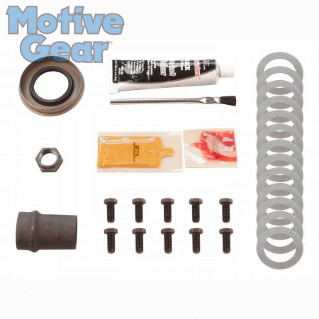 8.2 in (10 Bolt); Incl. Pinion-Carrier Shims, Pinion Nut, Ring Gear Bolts, Gear Marking Compound, Pinion Seal, Crush Sleeve, Brush, Gasket-RTV