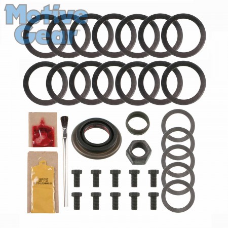 8 in; Incl. Pinion-Carrier Shims, Pinion Nut, Ring Gear Bolts, Gear Marking Compound, Pinion Seal, Crush Sleeve, Brush, Gasket-RTV