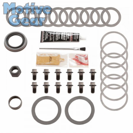 9.25 in; Incl. Pinion-Carrier Shims, Pinion Nut, Ring Gear Bolts, Gear Marking Compound, Pinion Seal, Crush Sleeve, Brush, Gasket-RTV