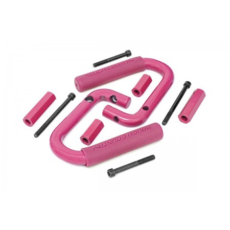 Jeep Front Solid Steel Grab Handles (07-18 Wrangler JK | Pink) Jeep Front Solid Steel Grab Handles (07-18 Wrangler JK | Pink)