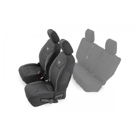 Jeep Neoprene Front Seat Cover | Black [13-18 Wrangler JK Unlimited]