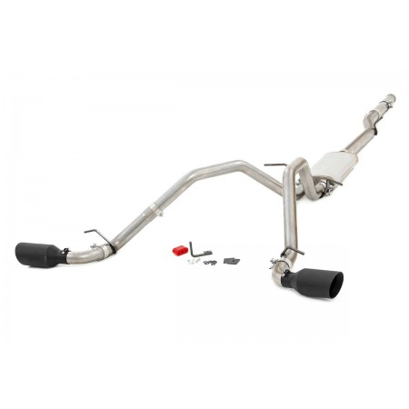 Dual Cat-Back Exhaust System w/ Black Tips (14-18 GM 1500 | 5.3L)