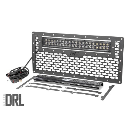 Jeep Mesh Grille w/ 20in Dual Row Black Series w/ DRL LED (07-18 Wrangler JK) Jeep Mesh Grille w/ 20in Dual Row Black Series w/ DRL LED (07-18 Wrangler JK)