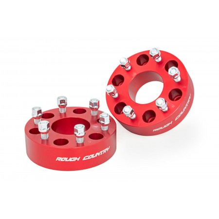 2-inch GM Wheel Spacers (Pair, Red)