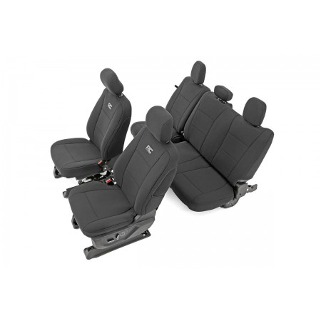 Ford Neoprene Front & Rear Seat Cover | Black [15-20 F-150 XL, XLT]