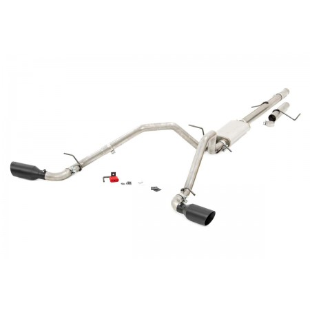 Dual Cat-Back Exhaust System w/ Black Tips (09-13 GM 1500 | 4.8L / 5.3L)