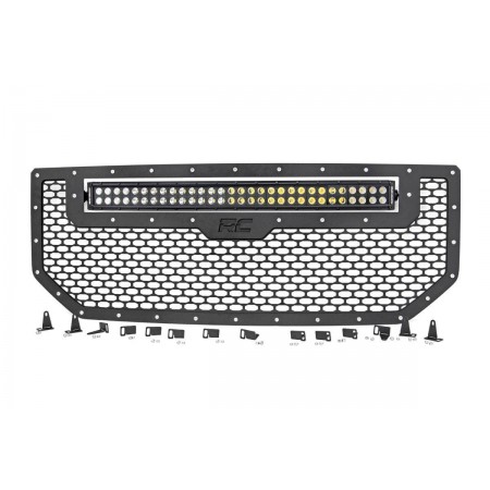 GMC Mesh Grille w/30in Dual Row Black Series LED (16-18 Sierra 1500)