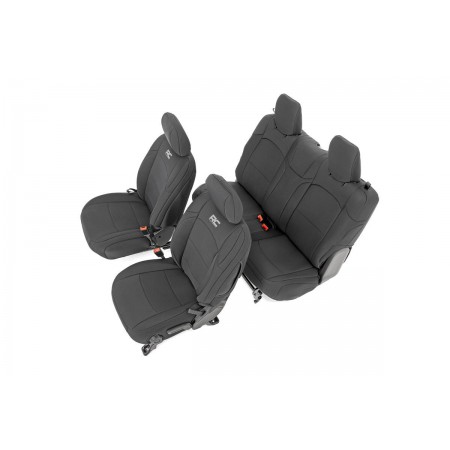 Jeep Neoprene Seat Cover Set | Black [18-20 Wrangler JL]