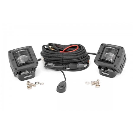 2-inch Square LED SAE Fog Lights - (Pair)