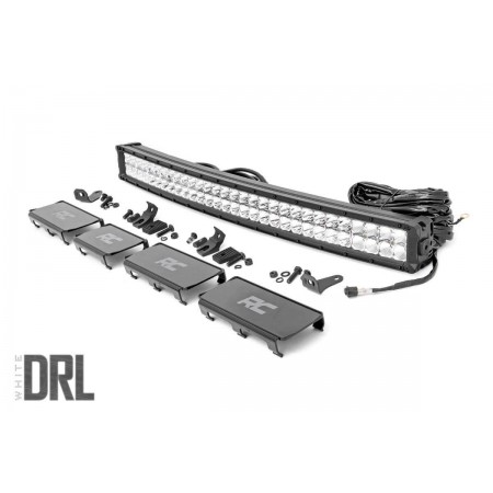 30-inch Curved Cree LED Light Bar - (Dual Row | Chrome Series w/ Cool White DRL)