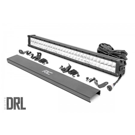 30-inch Cree LED Light Bar - (Dual Row | Chrome Series w/ Cool White DRL)