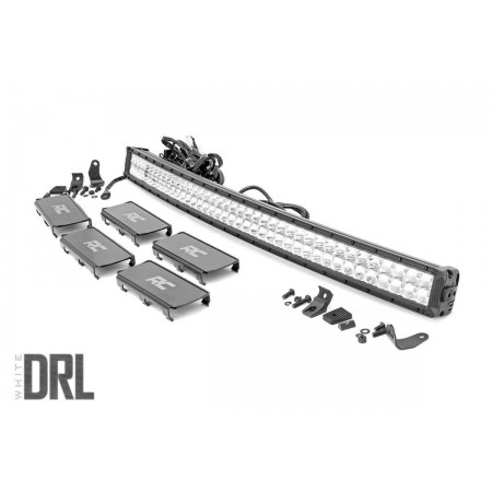 40-inch Curved Cree LED Light Bar - (Dual Row | Chrome Series w/ Cool White DRL)