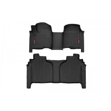 Heavy Duty Floor Mats [Front/Rear] - (19-20 Chevy Silverado / GMC Sierra Crew Cab | Bench Seats)