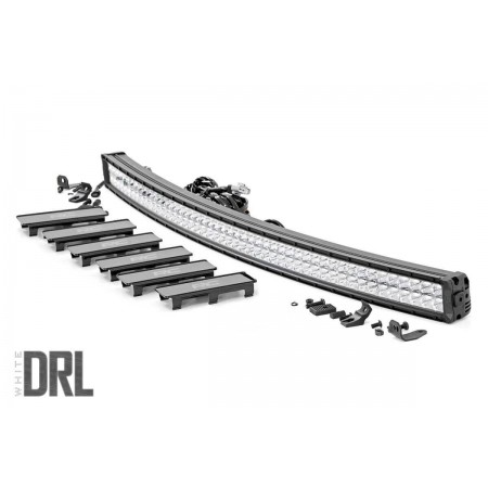 50-inch Curved Cree LED Light Bar - (Dual Row | Chrome Series w/ Cool White DRL)