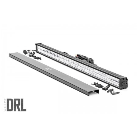 50-inch Cree LED Light Bar - (Dual Row | Chrome Series w/ Cool White DRL)