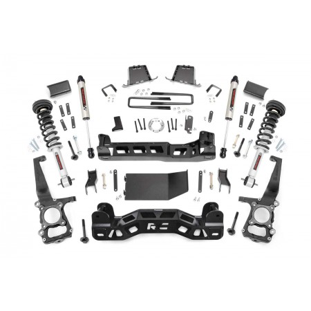 6in Ford Suspension Lift Kit | Lifted N3 Struts & V2 Shocks (11-13 F-150 4WD)
