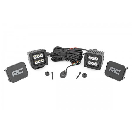 Jeep 2-inch LED Cube Easy-Mount Kit - Black Series (18-20 Wrangler JL / 2020 Gladiator)-Black Series