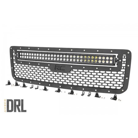 GMC Mesh Grille w/30in Dual Row Black Series LED w/ Amber DRL (15-19 Canyon)
