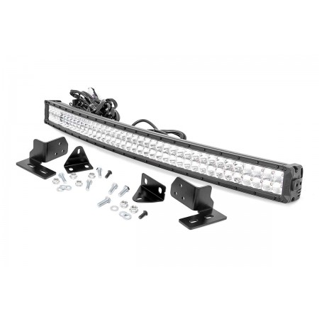Ford 40-inch Curved LED Light Bar Bumper Kit | Chrome Series w/ White DRL (11-16 F-250 Super Duty)