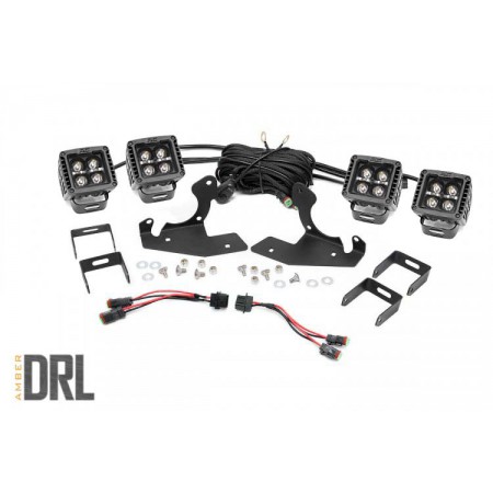 Chevrolet LED Fog Light Kit | Black Series w/ Amber DRL (07-13 Silverado 1500)