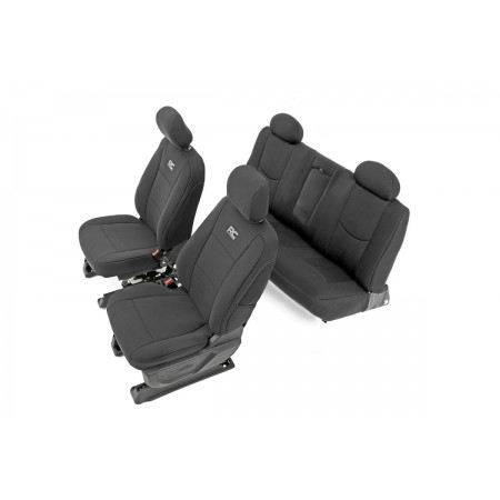 GM Neoprene Front & Rear Seat Covers | Black [14-18 1500]