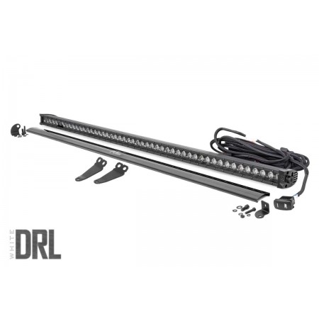 Polaris 50-Inch Single-Row Lower Windshield LED Kit | Black Series w/ White DRL (19-20 General)