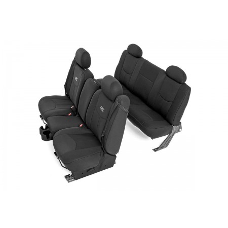 GM Neoprene Front & Rear Seat Cover Combo | Black [99-06 1500]
