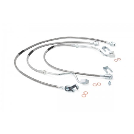 Ford Front & Rear Stainless Steel Brake Lines | 4-8in Lifts (99-04 F250/350)