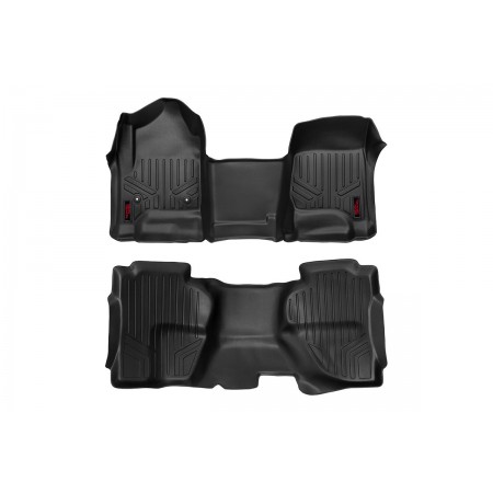 Heavy Duty Floor Mats [Front/Rear] - (14-19 Chevy Silverado / GMC Sierra Double Cab)