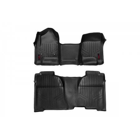 Heavy Duty Floor Mats [Front/Rear] - (14-19 Chevy Silverado / GMC Sierra Crew Cab)