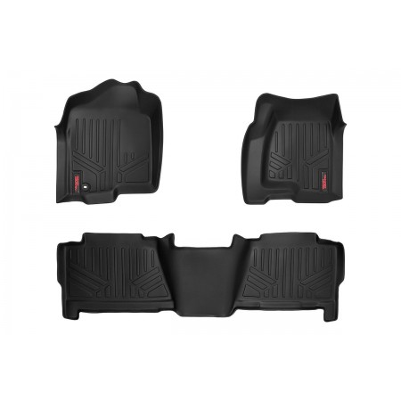 Heavy Duty Floor Mats [Front/Rear] - (99-06 Chevy Silverado / GMC Sierra Crew Cab)