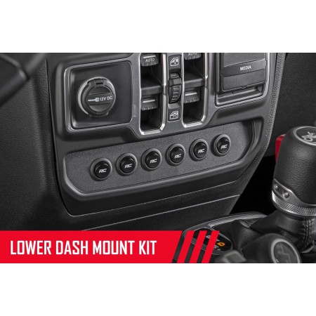 MLC-6 Multiple Light Controller Lower Dash Mount Kit (18-20 Wrangler JL, 2020 Gladiator JT)