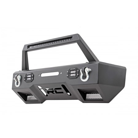 Jeep Front Stubby LED Winch Bumper w/Hoop | Black Series (JK, JL, Gladiator JT) Jeep Front Stubby LED Winch Bumper w/Hoop | Black Series (JK, JL, Gladiator JT)