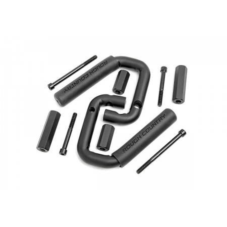 Jeep Front Solid Steel Grab Handles (07-18 Wrangler JK | Black) Jeep Front Solid Steel Grab Handles (07-18 Wrangler JK | Black)