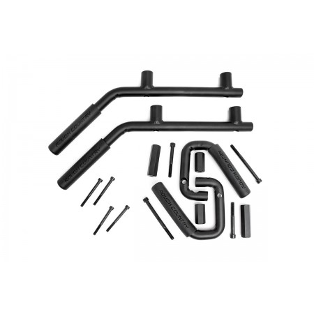 Jeep Solid Steel Grab Handle Set (07-18 Wrangler JK | Black)