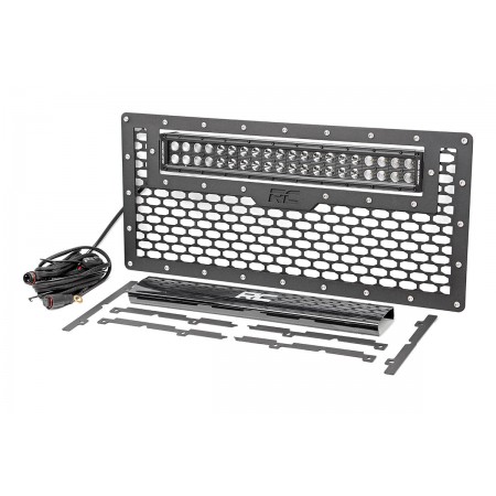 Jeep Mesh Grille w/20in Dual Row Black Series LED (07-18 Wrangler JK)