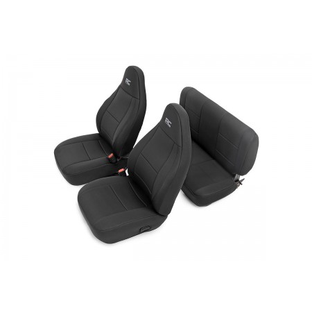 Jeep Neoprene Seat Cover Set | Black [03-06 Wrangler TJ]
