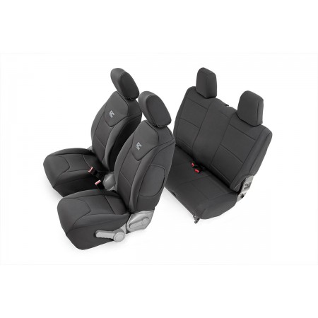 Jeep Neoprene Seat Cover Set | Black [07-10 Wrangler JK | 2 Door]