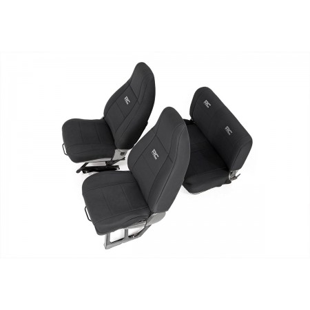 Jeep Neoprene Seat Cover Set | Black [91-95 Wrangler YJ]