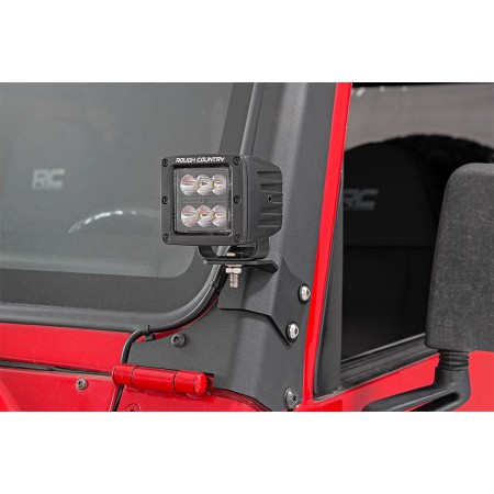 Jeep Lower A-Pillar Light Mounts (97-06 Wrangler TJ) Jeep Lower A-Pillar Light Mounts (97-06 Wrangler TJ)