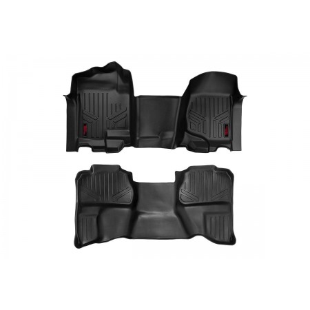 GM Heavy Duty Floor Mats [Front/Rear] - (07-13 Silverado / Sierra | 07-14 HD | Ext. Cab | Bench Seat)