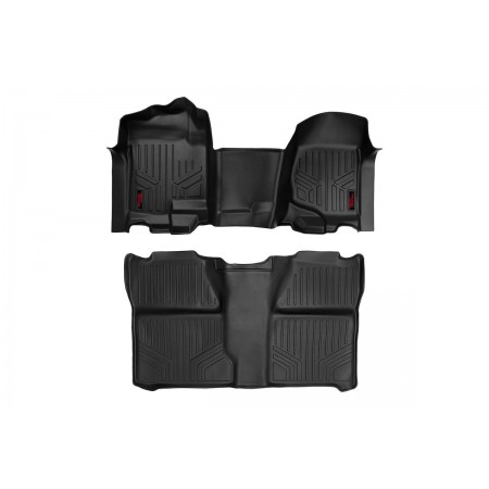 GM Heavy Duty Floor Mats [Front/Rear] - (07-13 Silverado / Sierra | 07-14 HD | Crew Cab | Bench Seat)