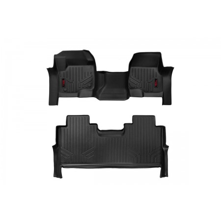 Heavy Duty Floor Mats [Front/Rear] - (17-20 Ford Super Duty Crew Cab | Bench Seats)