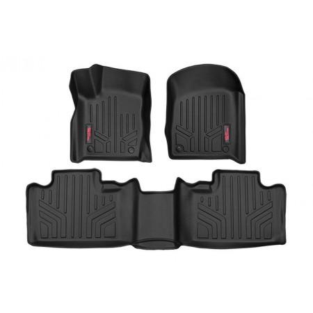 Heavy Duty Floor Mats [Front/Rear] - (13-16 Jeep Grand Cherokee WK2 w/ Factory "Hook" Style Floormat Connector)
