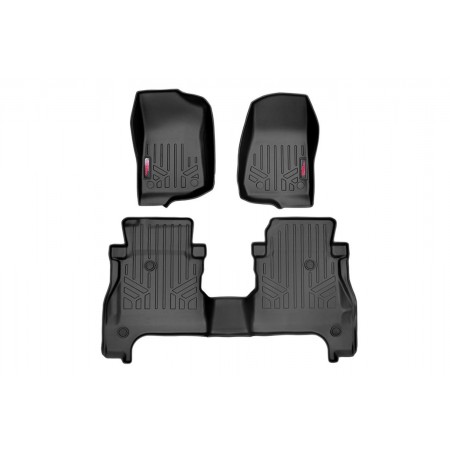 Heavy Duty Floor Mats [Front & Rear w/o Under Seat Lockable Storage] - (2020 Gladiator JT)