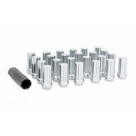 M14X1.5 Wheel Installation Kit w/ Lug Nuts and Socket Key | Chrome, 32-Count