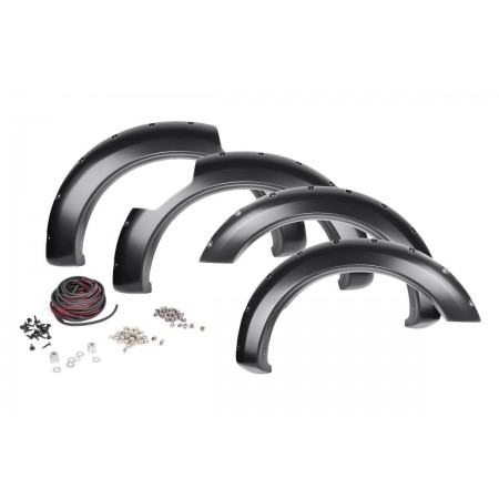 Nissan Pocket Fender Flares | Rivets | Unpainted (2017 Titan Crew Cab)