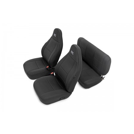Jeep Neoprene Seat Cover Set | Black [97-02 Wrangler TJ]