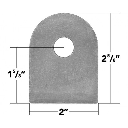 Weld On Flat Tab 9/16" Hole (10 Pack) Weld On Flat Tab 9/16" Hole (10 Pack)